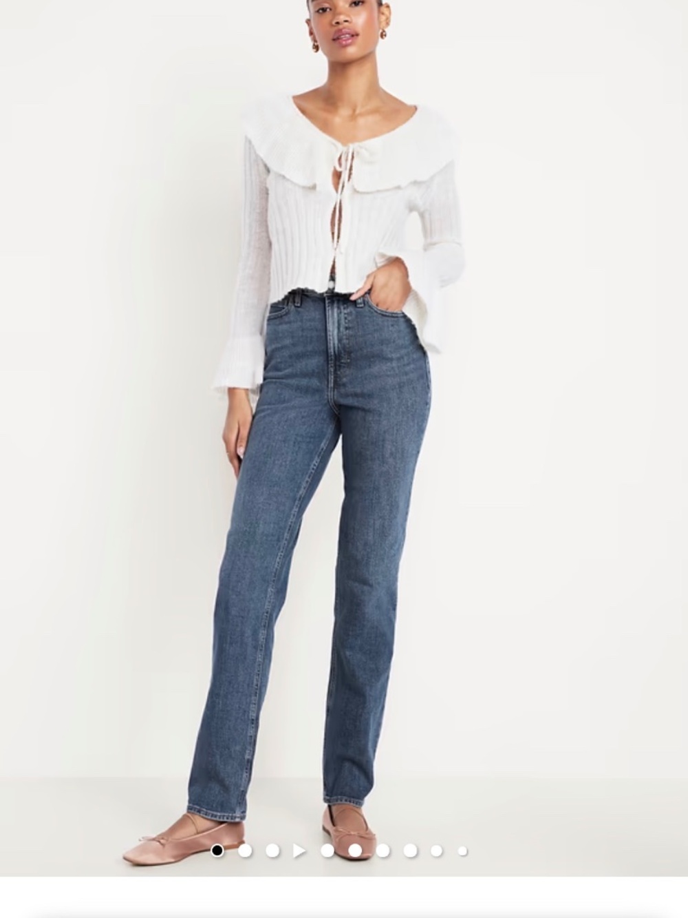 NWT Old Navy Extra High-Waisted Straight Jeans